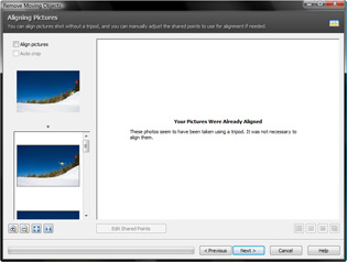 Aligning pictures