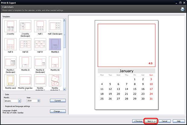 how to make a picture calendar