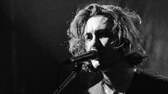 The singer’s portrait after conversion to grayscale