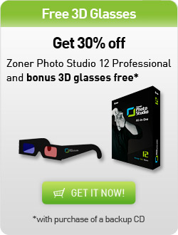 Get a pair of 3D glasses for free!