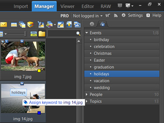 Organizing Photos using Keywords