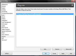 The window for setting the path to plug-ins is in the program settings.