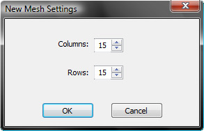 Using a window to create mesh rows and columns