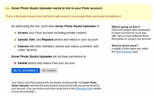 Link to your Flickr account
