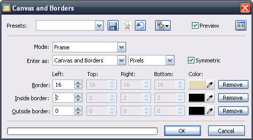 Setting up the canvas and borders