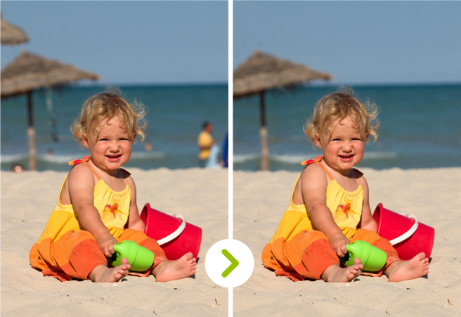 Photos after removing unwanted objects